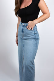 The '90s Denim Maxi Skirt