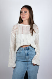 The Knit Long-Sleeve Flare Top