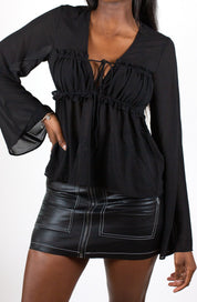The Leather Mini Skirt