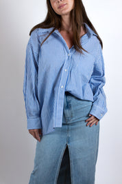 The Oversized Striped Button Down